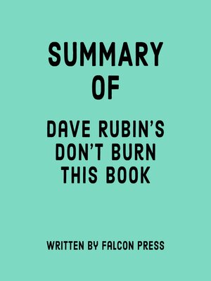 cover image of Summary of Dave Rubin's Don't Burn This Book